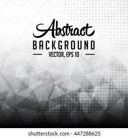 Abstract black/grey polygonal texture and background. Vector and illustration.
