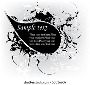 abstract black,grunge vector with place for text