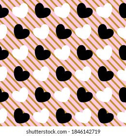 Abstract. Black,pink, gold background pattern seamless design for mask face, pillow, fashion, clothing, fabric.