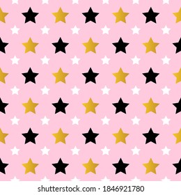 Abstract. Black,pink, gold background pattern seamless design for mask face, pillow, fashion, clothing, fabric.