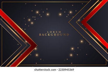 Abstract black,red and gold geometric background