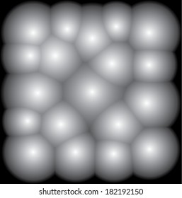 Abstract black-white background with spheres. Vector illustration