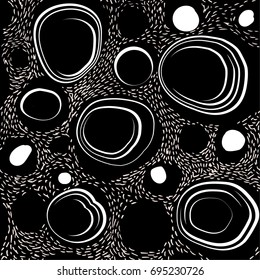 Abstract black&white seamless pattern.