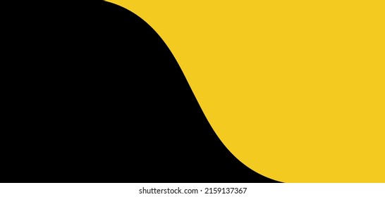 Abstract black-yellow background. Half of the background is black and half of the background is yellow. Background for banner, flyer, business card. Editable vector file.