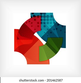 Abstract blank banner vector design template made of pieces geometric shapes