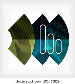 Abstracción de la plantilla de diseño vectorial de banner en blanco hecha de piezas formas geométricas