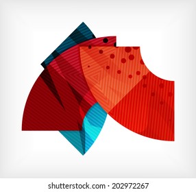 Abstract blank banner vector design template made of pieces geometric shapes