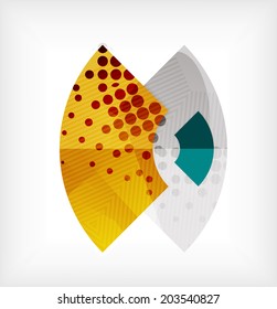 Abstract blank banner vector design template made of pieces geometric shapes