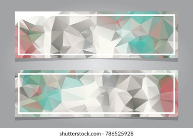 Abstract blank banners for Business presentation, polygonal geometric banners