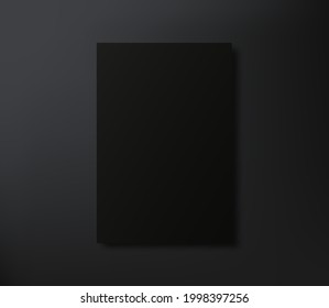 Abstrakte leere schwarze Papier- oder Plakatdesign-Vorlage. Vektorgrafik