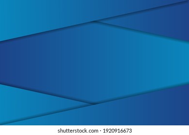 Resumen de fondo azul en blanco con efecto de corte de papel. Ilustración del vector