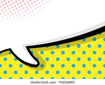 abstract blank comic book, speech bubble background vector illustration