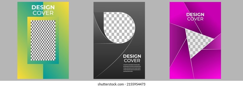 abstract blank cover creative design 3 types for business 