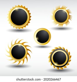 abstract blank gold icon isolated 
