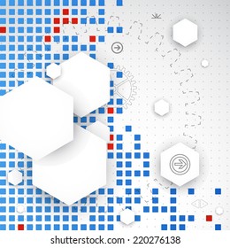 Abstract blank. Pixel art. Vector