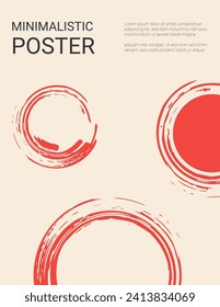 Abstract blank poster. Banner template. Minimalistic vector cover. Grunge background print.