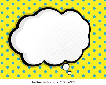 abstract blank speech bubble comic book, pop art background vector illustration