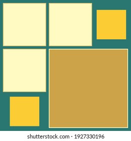 An abstract blank square block layout background image.