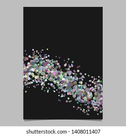 Abstract blank wavy scattered confetti dot brochure background - vector stationery design
