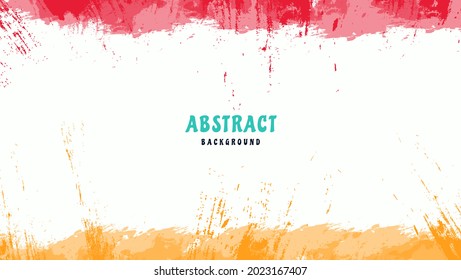 Resumen Fondo De Marco Blanco Blanco Grunge Con Pintado De Placa Rojo Y Amarillo