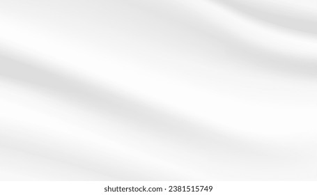 abstract blank white soft fabric cloth folding texture background for graphic design. eps vector