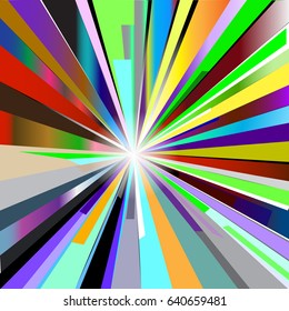 Abstract Blast Vector Background. Futuristic Poly Multicolored Design