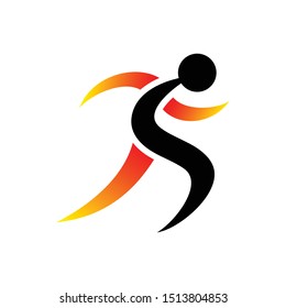 Abstract Blaze Runner Symbol Graphic
