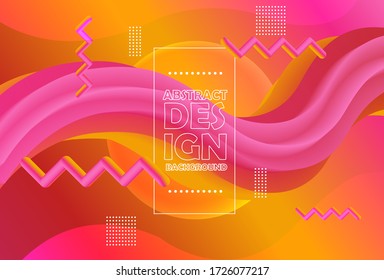 Abstract blend background with 3D style