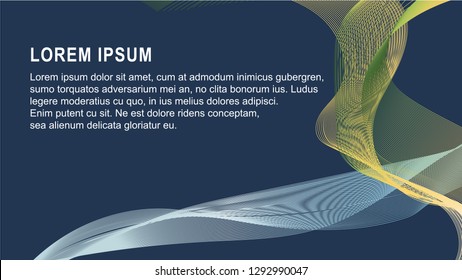 Abstract blend background with dark midnight blue background and copy space area