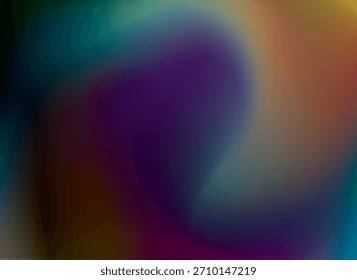 A mistura abstrata de tons de azul profundo, roxo e laranjas quentes cria um fundo de gradiente de cor temperamental, etéreo e vibrante