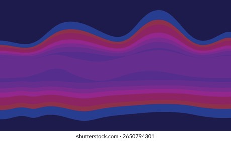 Abstract Blend Layers Representing Sound Waves or Data Flow in Shades of Purple Blue and Pink