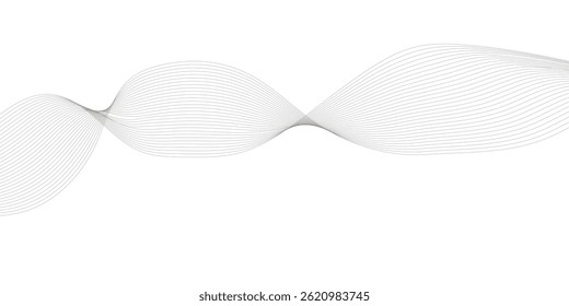 Abstraktes Linien-Design auf weißem Hintergrund. Digitaler Frequenzspurentzerrer. Vektorgrafik .Abstraktes Linien-Design auf weißem Hintergrund. Digitaler Frequenzspurentzerrer. Vektor.