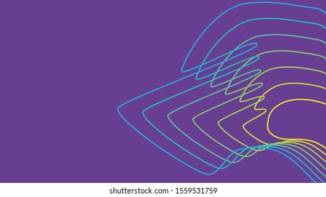 Abstract blend lines on purple tone background and texture