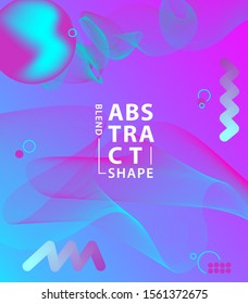 Abstract blend shape gradient background for cover book