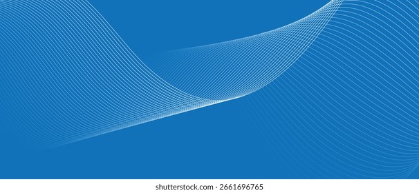 abstrato mistura suave onda design de linha em azul adequado para o fundo.