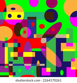 abstract blend of various colorful shapes vector stock background