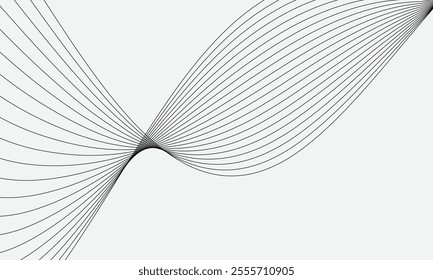 abstract blend wave line design on white grey can be used background.