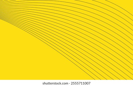 abstract blend wave lines art on yellow can be used background.