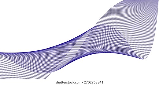 Abstract blend wave lines and technology background. Abstract white background with smooth flowing lines. Dynamic waves vector gradient line soft mesh blend.