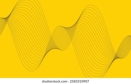 abstract blend wavy line design on yellow suitable for background.