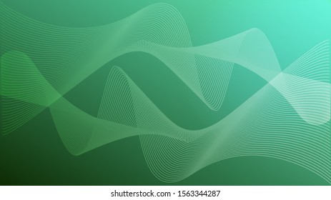 Abstract blended free hand lines with green white gradient background, nice for wallpaper or background