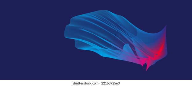 Abstract blending blue and pink gradient background
