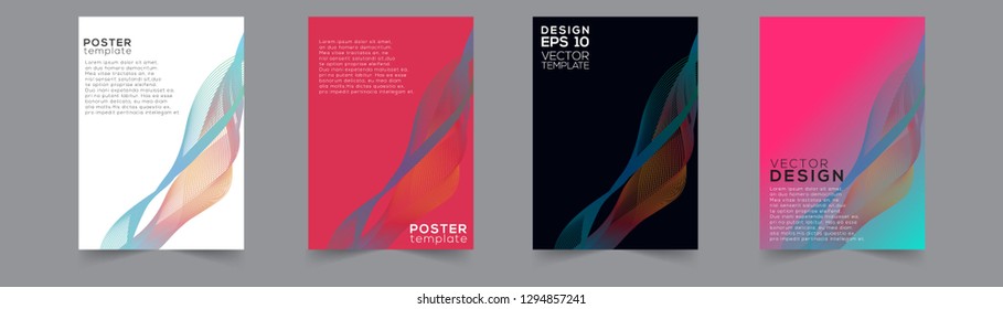 Set Abstract Cover Design Annual Report Stock Vector (Royalty Free ...