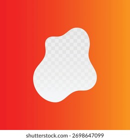 Abstract blob cutout over a warm orange gradient background with smooth curves and subtle depth, perfect for overlays, backgrounds, or modern digital designs.