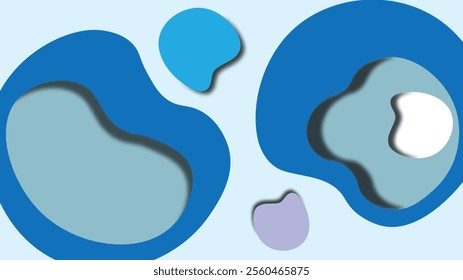 Abstract blob and paper cut shape background vector illustration. Fluid shapes and liquid flow concept.
