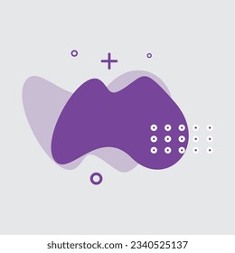 Abstract blob recolorable vector element