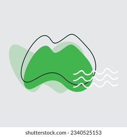 Abstract blob recolorable vector element
