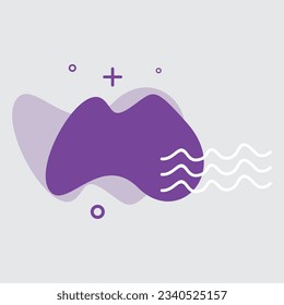 Abstract blob recolorable vector element