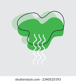 Abstract blob recolorable vector element