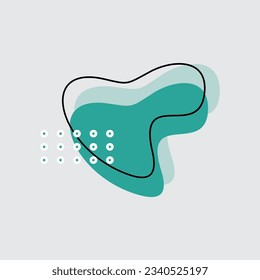 Abstract blob recolorable vector element